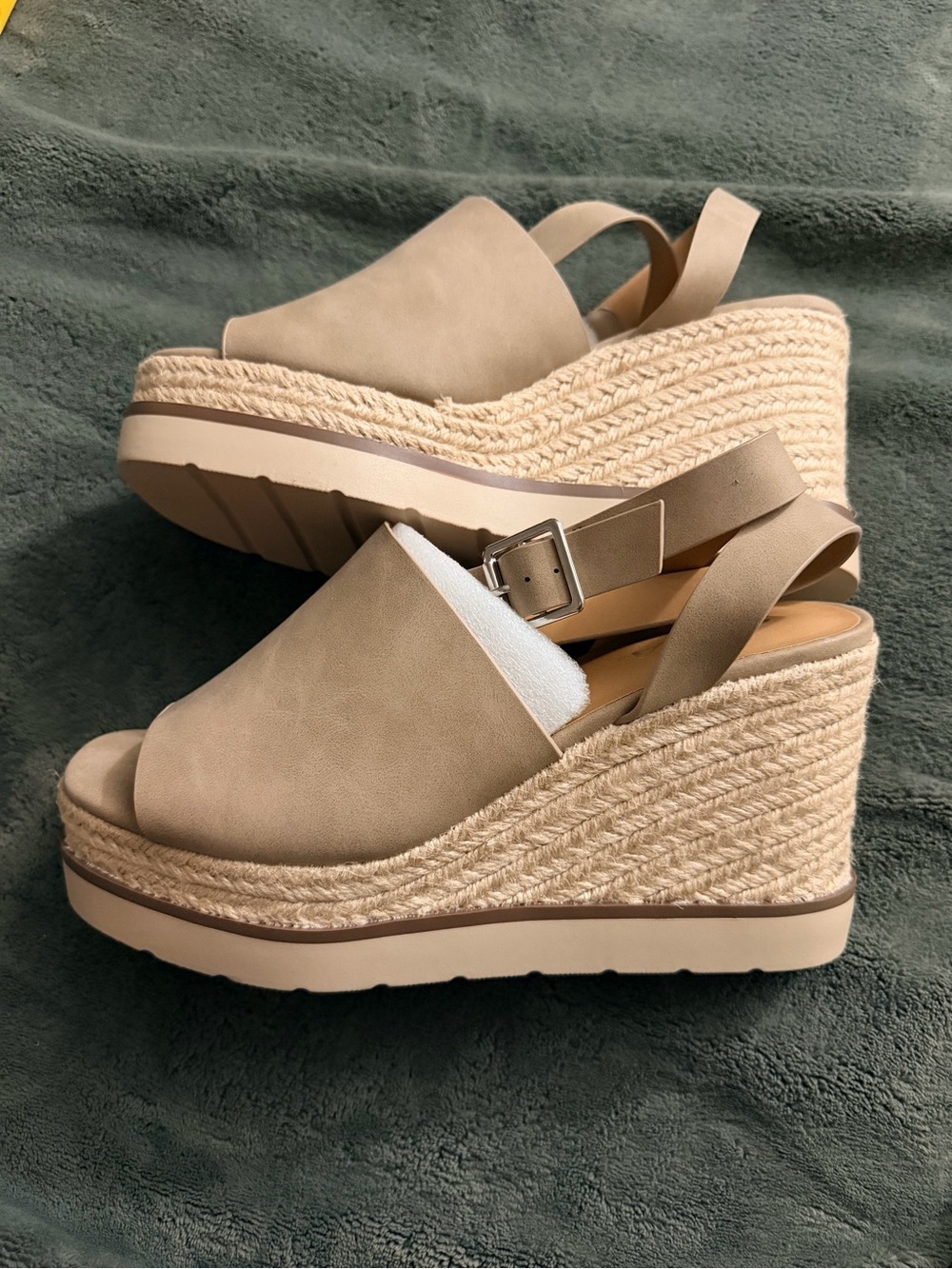 Women’s Soda Tan Espadrille Wedge Sandals - Platform Slingback